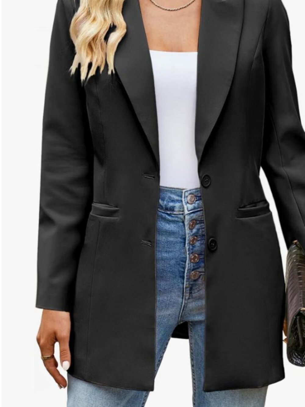 Luvamia Blazer Business Casual Long Blazer Jacket